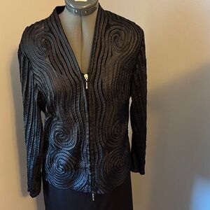Vintage Keke Collection Black Textured Women's Jacket Size M